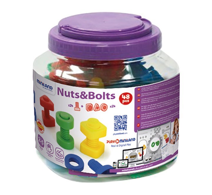 tornillos y tuercas 48 piezas miniland 31721