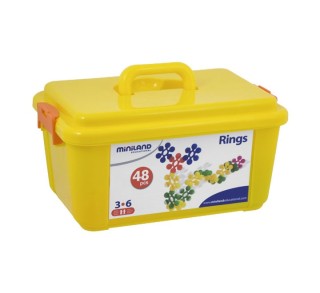 cont. 48 pz construc interstar rings miniland