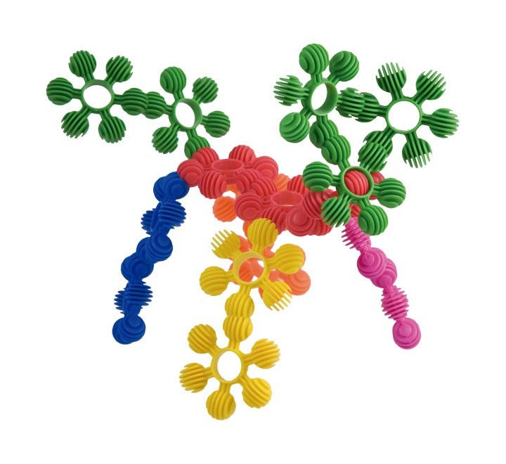 cont. 48 pz construc interstar rings miniland