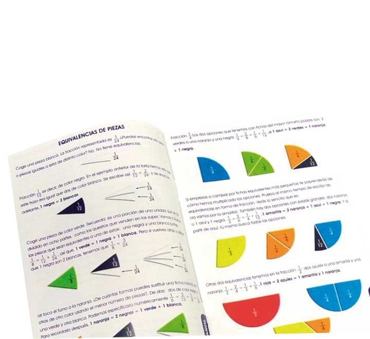 bote 60 pz. miniland fracciones 95218