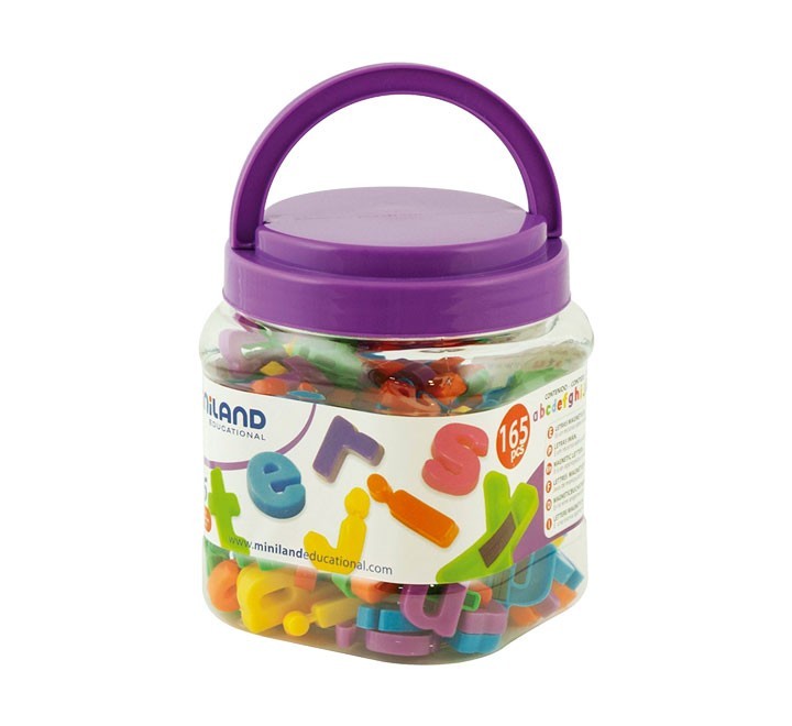 bote 154 pz. miniland letras magne. minusculas