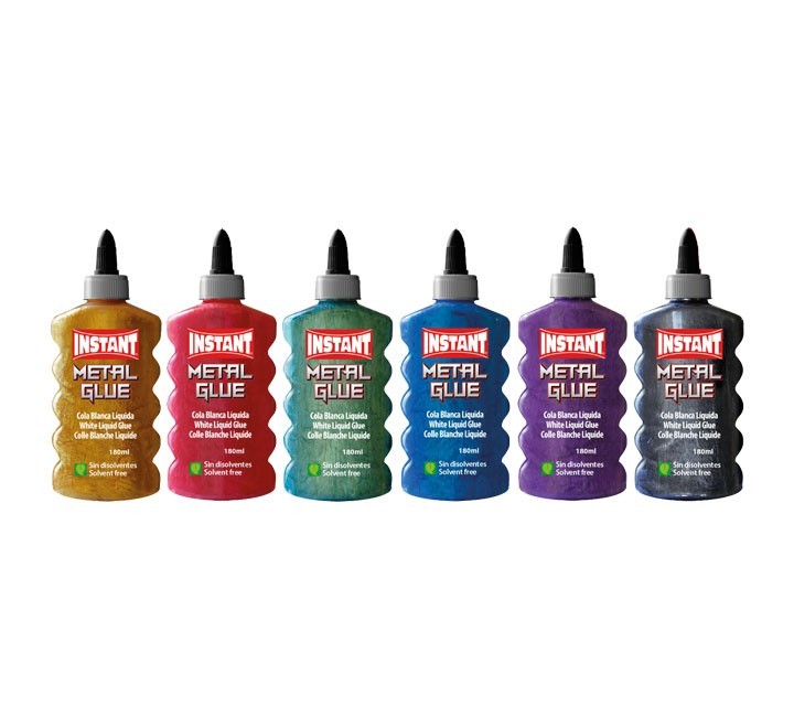 c. 6u cola instant metalizada color std 180ml