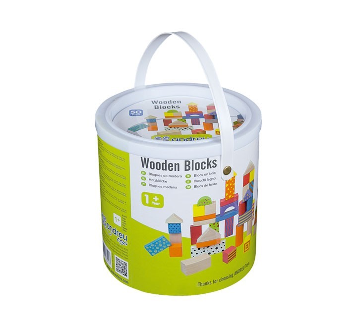cubo 50 piezas madera andreu toys 16351