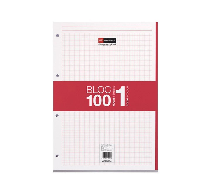 rec. 100h. miquelrius  a4 cuadricula rojo