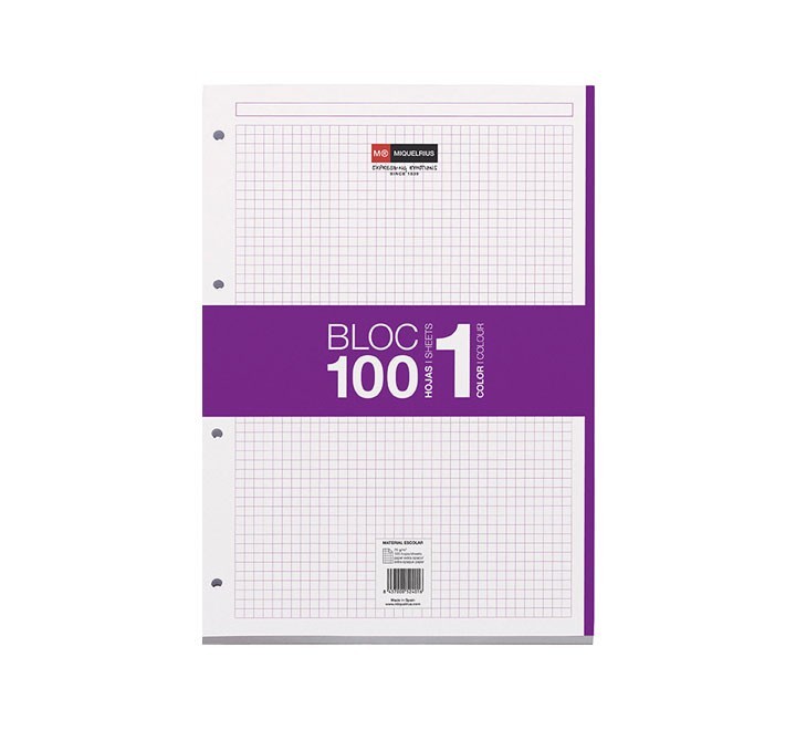 rec. 100h. miquelrius  a4 cuadricula violeta