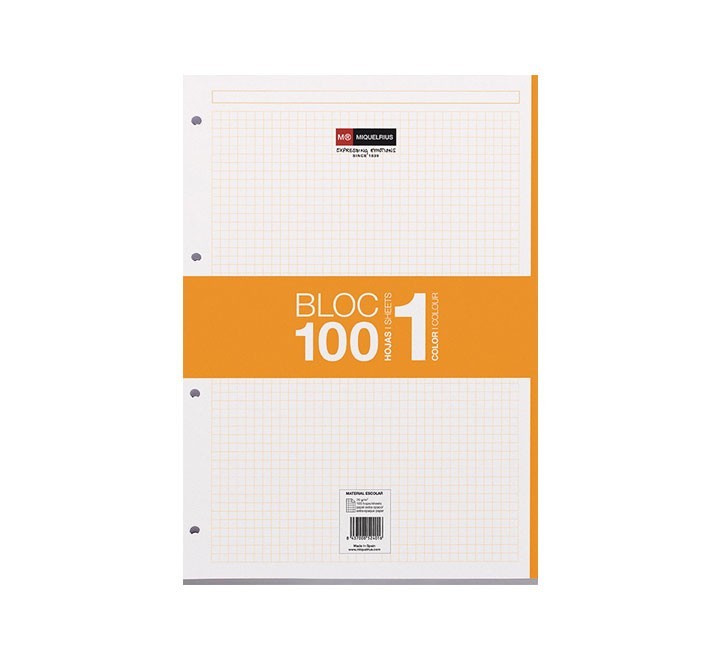 rec. 100h. miquelrius  a4 cuadricula naranja