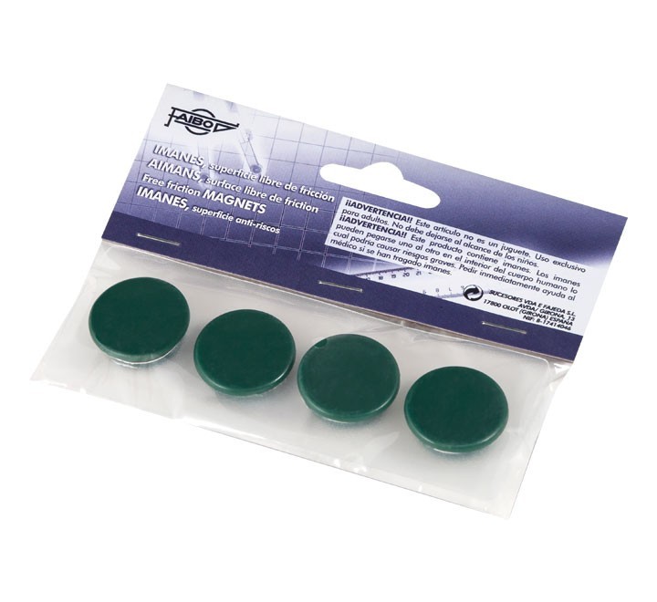 blister 4 imanes faibo 20 mm verde 60-20-04