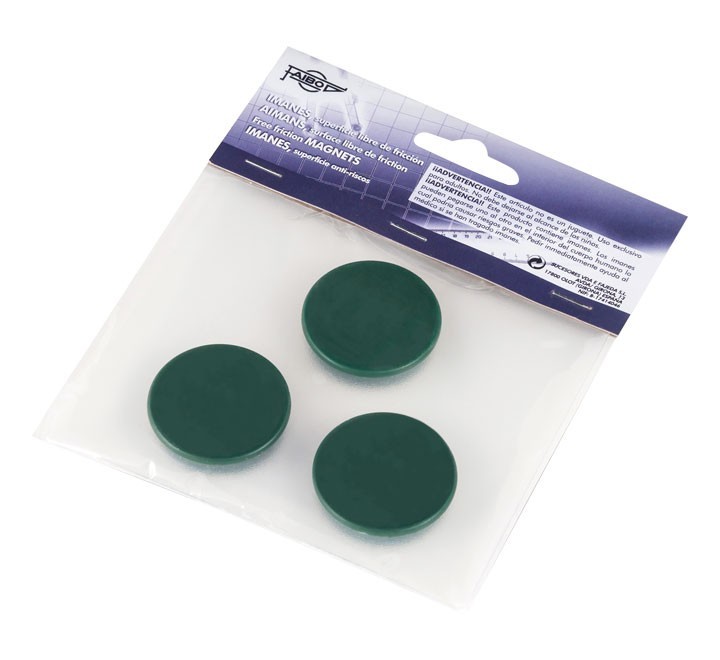 blister 3 imanes faibo 30mm verde 60-30-04