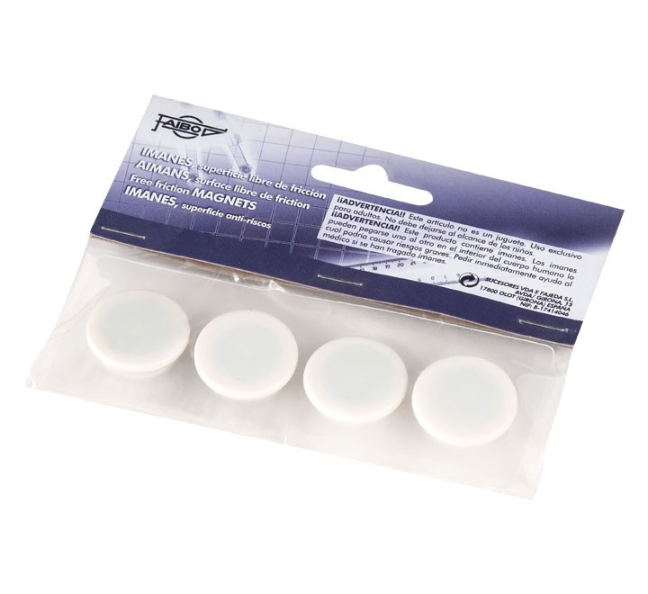 blister 4 imanes faibo 20 mm blanco 60-20-01