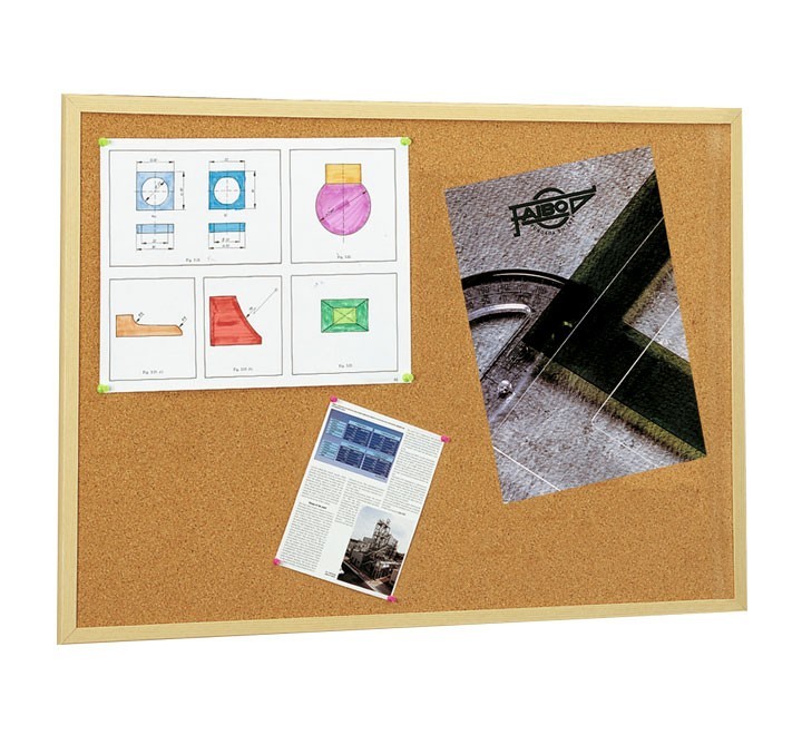 tablero corcho faibo m/madera 60x90cm