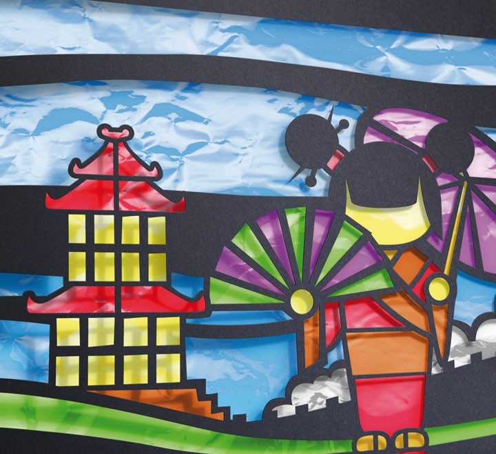 rollo pap. charol sadipal 25h 50x65cm naranja