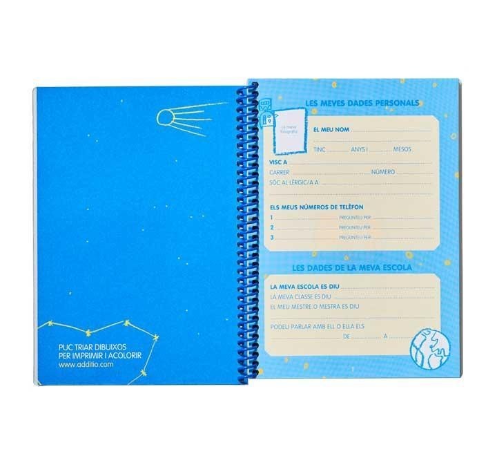 agenda additio escolar cosmos a5 80p cat. a111-e