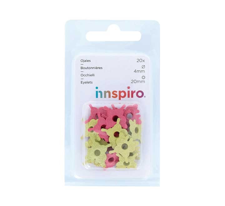set 20 ojales innspiro mariposas 20mm stdo