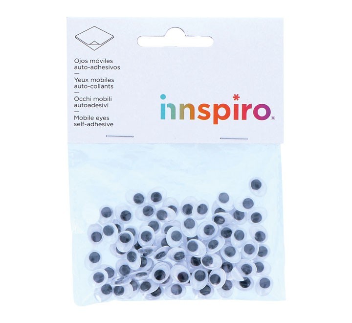 b. 80 ojos moviles adh. innspiro oval. 8x10mm neg