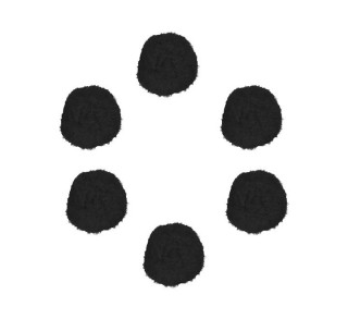 b. 50 pompones innspiro pp 25mm negro