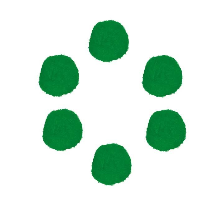b. 50 pompones innspiro pp 25mm verde