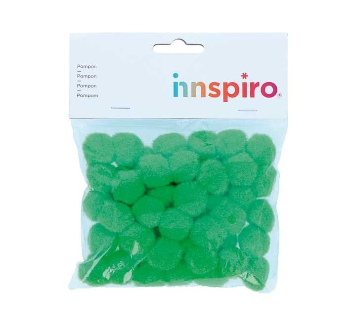 b. 50 pompones innspiro pp 25mm verde