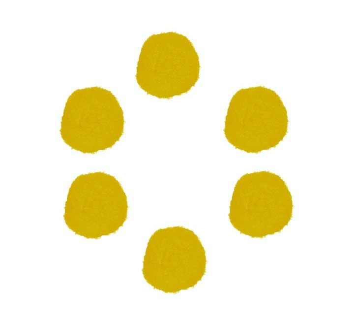 b. 50 pompones innspiro pp 25mm amarillo