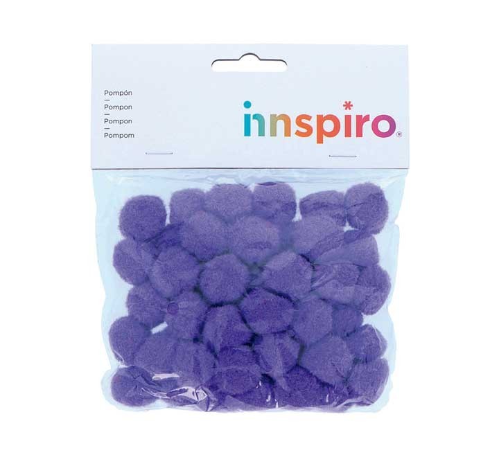 b. 50 pompones innspiro pp 25mm lila