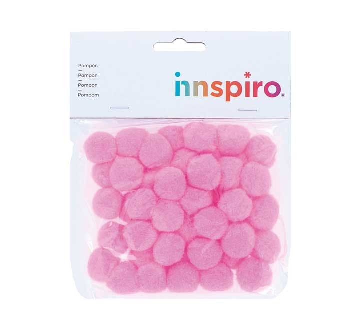 b. 50 pompones innspiro pp 25mm rosa