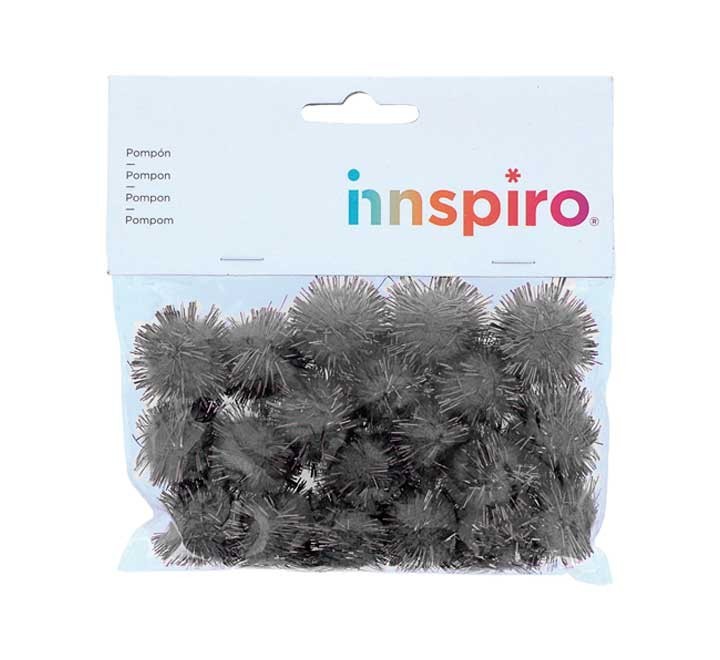 b. 20 pompones brill. innspiro 25mm negro