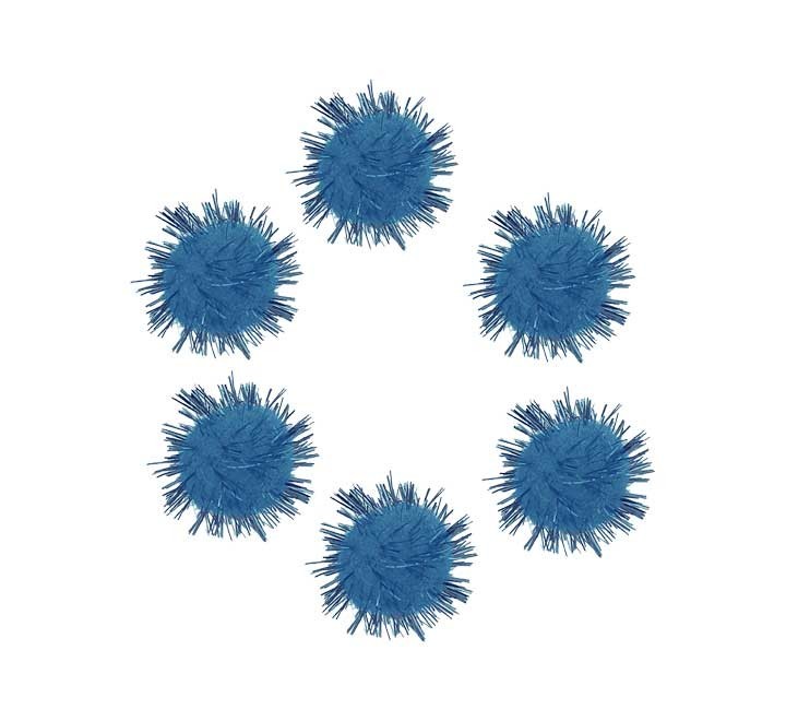 b. 20 pompones brill. innspiro 25mm azul