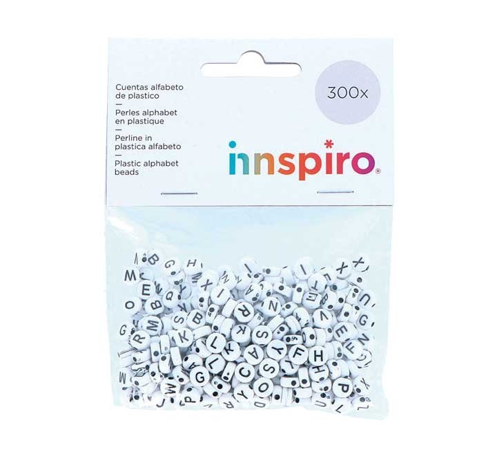 b. 300 abalorios innspiro plast. red. abc 7mm