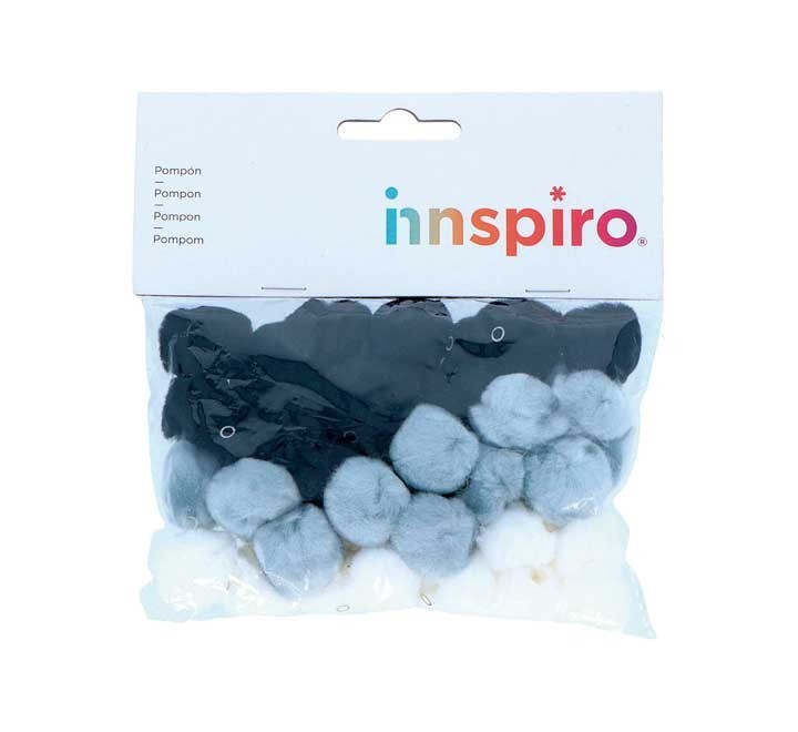 b. 50 pompon acr. innspiro c/tubo 25mm neg