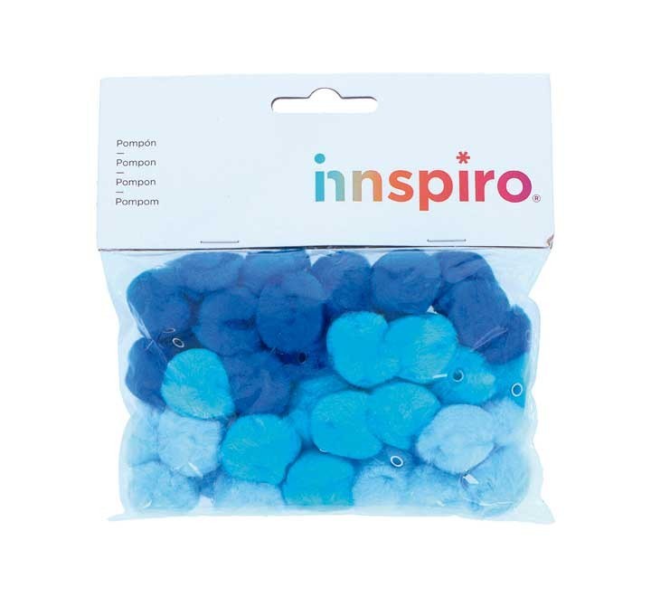 b. 50 pompon acr. innspiro c/tubo 25mm 3azul