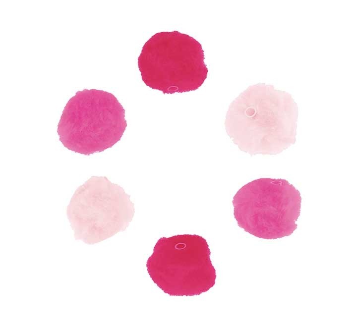 b. 50 pompon acr. innspiro c/tubo 25mm 3rosa