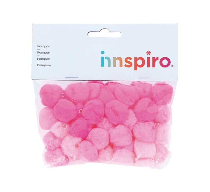 b. 50 pompon acr. innspiro c/tubo 25mm 3rosa