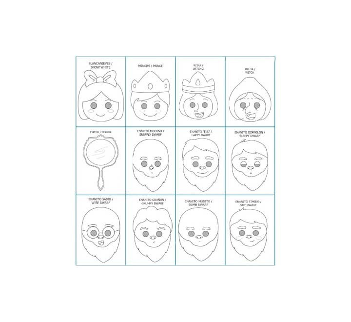 pack 12 caretas niefenver blancanieves 1400101