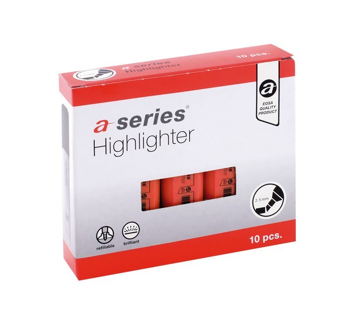 rotulador fluores. a-series rojo as0843