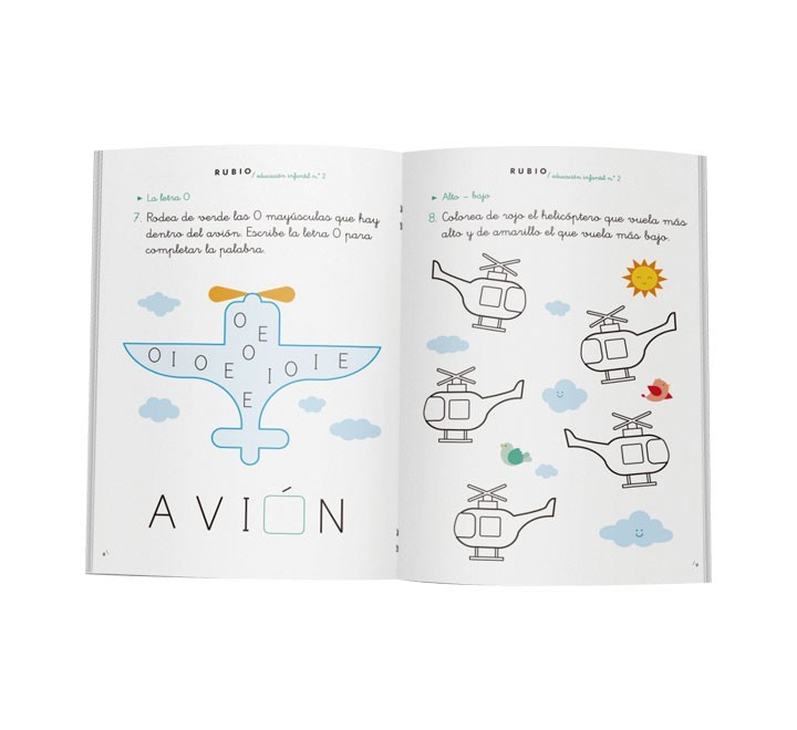 pack 10 cuadernos rubio educ. infantil pr2