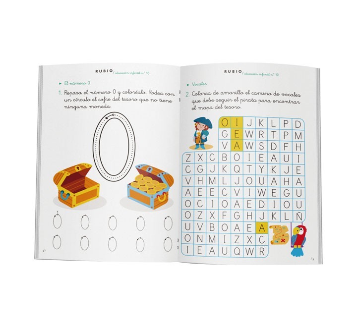 pack 10 cuadernos rubio educ. infantil pr10