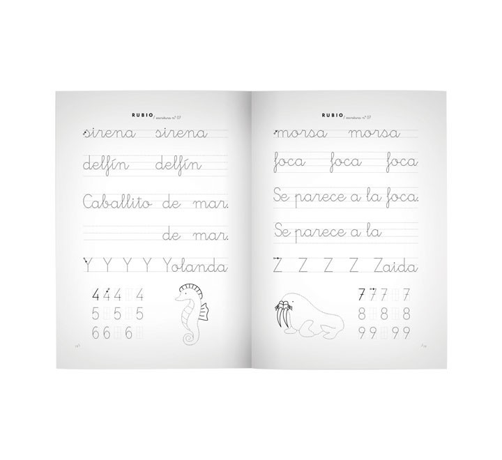 pack 10 cuadernos rubio escritura 07 c07
