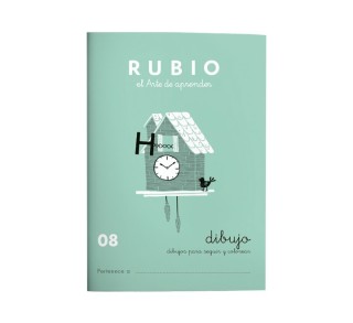 pack 10 cuadernos rubio dibujo/escritura 8 c08