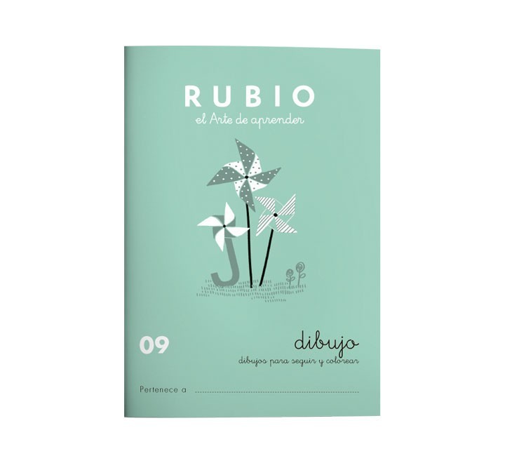 pack 10 cuadernos rubio dibujo/escritura 9 c09