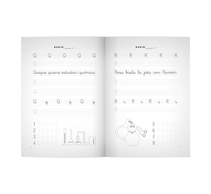 pack 10 cuadernos rubio escritura 7 c7