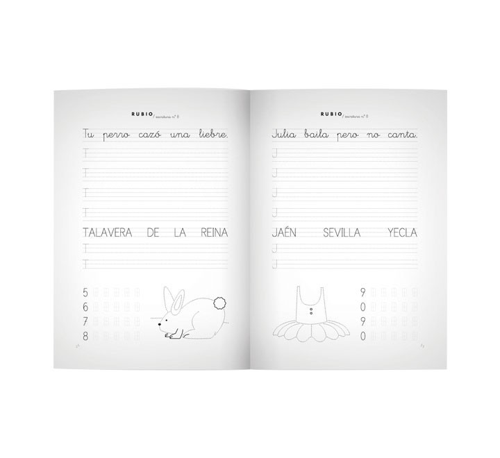 pack 10 cuadernos rubio escritura 8 c8