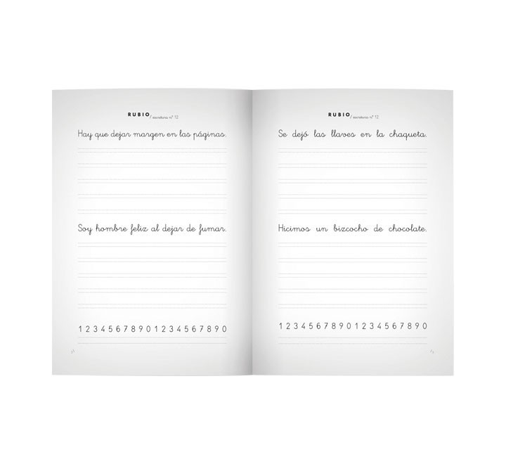 pack 10 cuadernos rubio escritura 12 c12