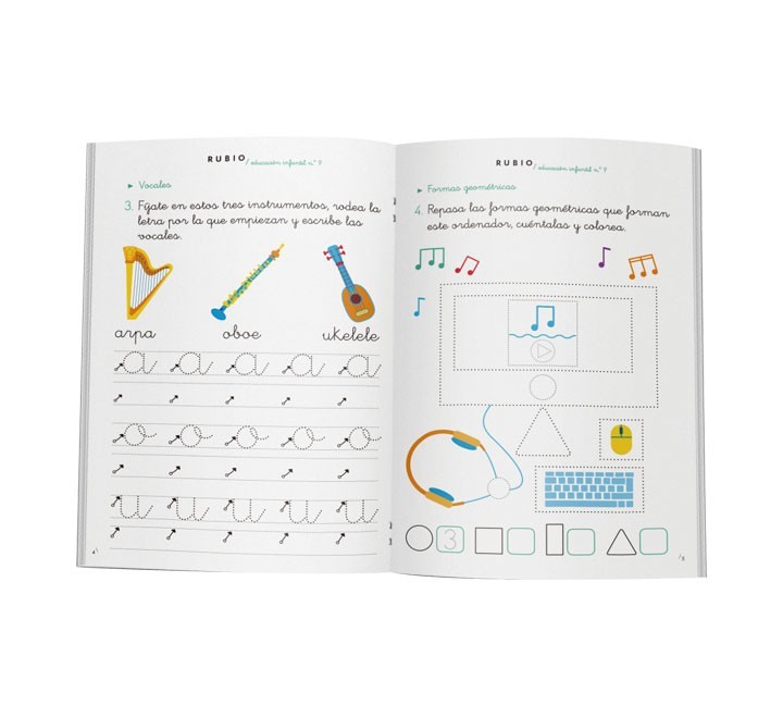 pack 10 cuadernos rubio educ. infantil pr9