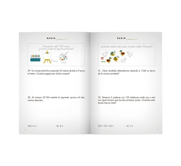 pack 10 cuadernos rubio problemas 14 p14