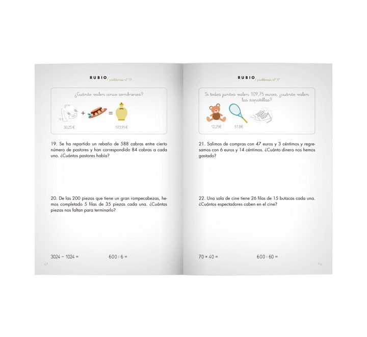 pack 10 cuadernos rubio problemas 17 p17