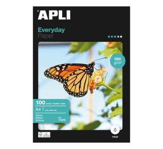 c. 100h papel foto apli everyday 180g a4