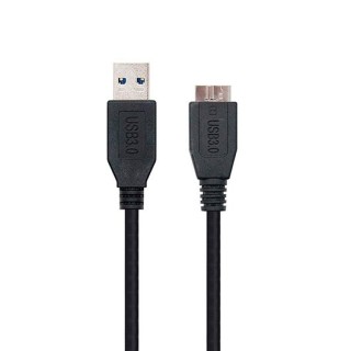 nanocable cable usb tipo a 3.0 a micro usb tipo b 3.0 nanocable 1m negro macho - macho