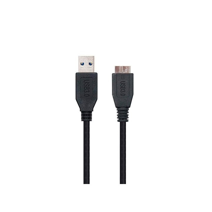 nanocable cable usb tipo a 3.0 a micro usb tipo b 3.0 nanocable 1m negro macho - macho