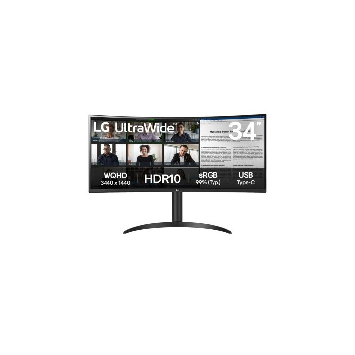 lg 34wr50qk-b pantalla para pc 86,4 cm (34) 3440 x 1440 pixeles wide quad hd negro