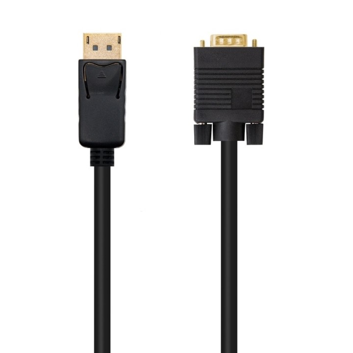 nanocable cable conversor dp a vga negro, 2 m
