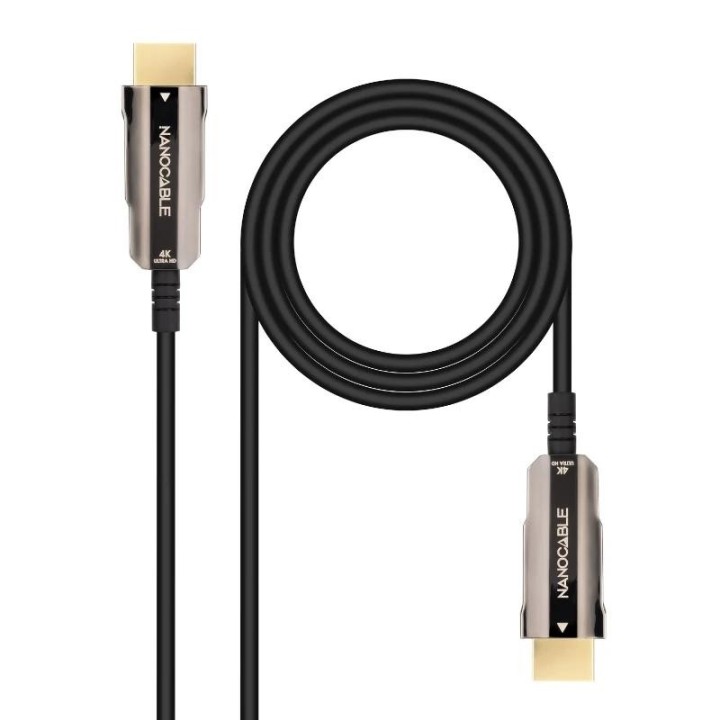 nanocable cable hdmi v2.0 aoc 4k@60hz 18gbp 15 m